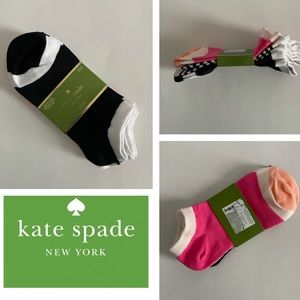 KATE SPADE 3-Pair No Show Socks
